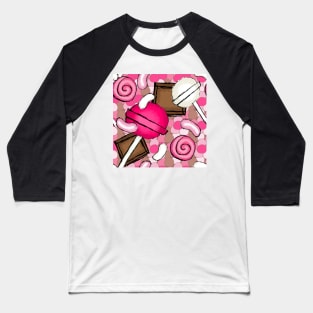 Girls' Cartoon Valentine's Candy Baseball T-Shirt